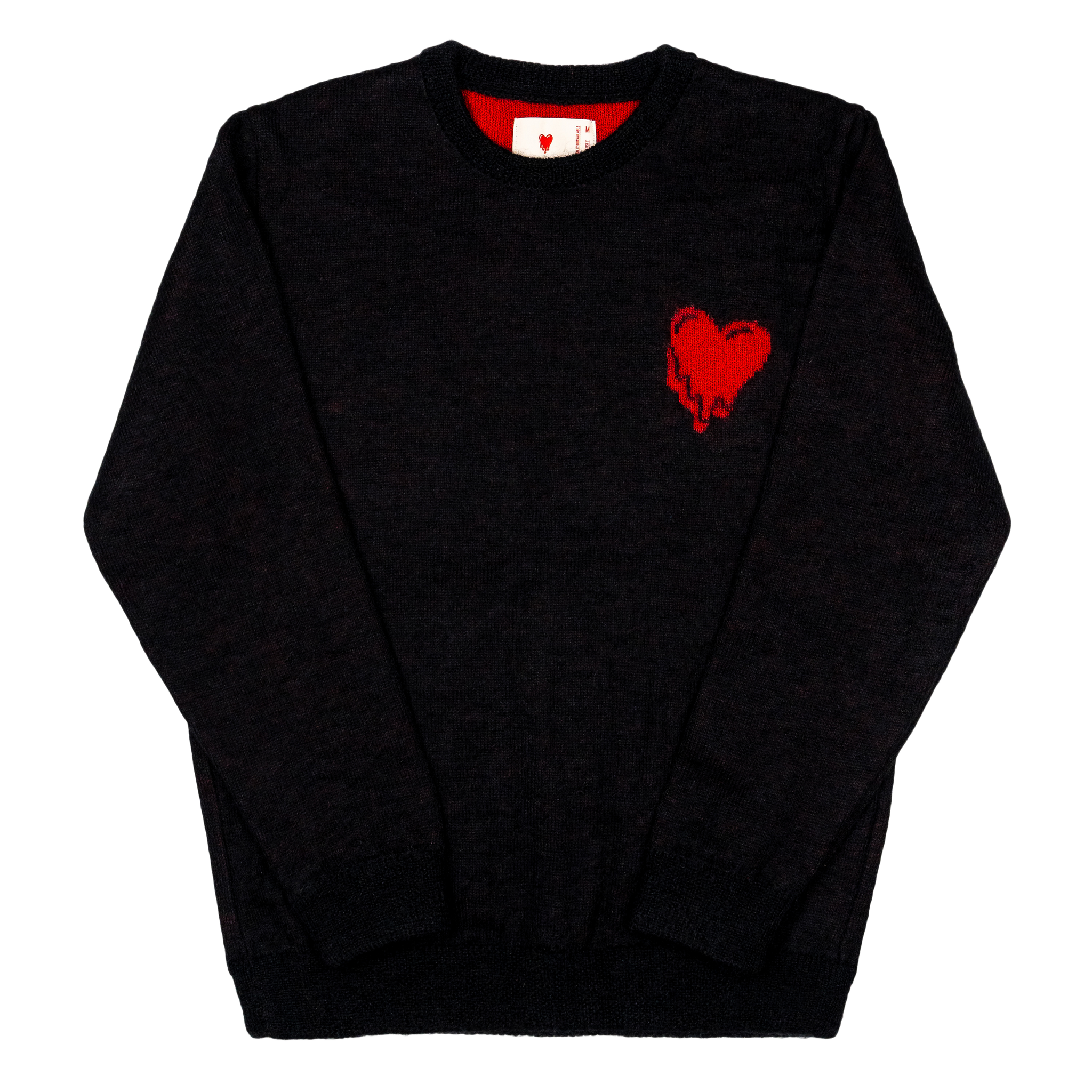 Melting Heart Gauge Knit Sweater