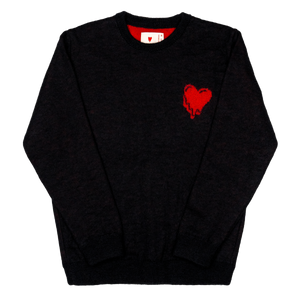 Melting Heart Gauge Knit Sweater