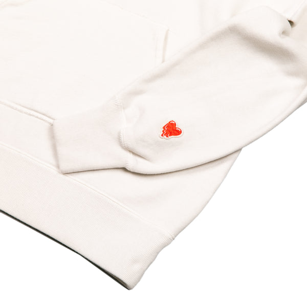 Airbrush Heart Logo Hoodie white