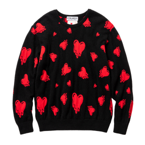 Cashmere Heart Sweater, Black